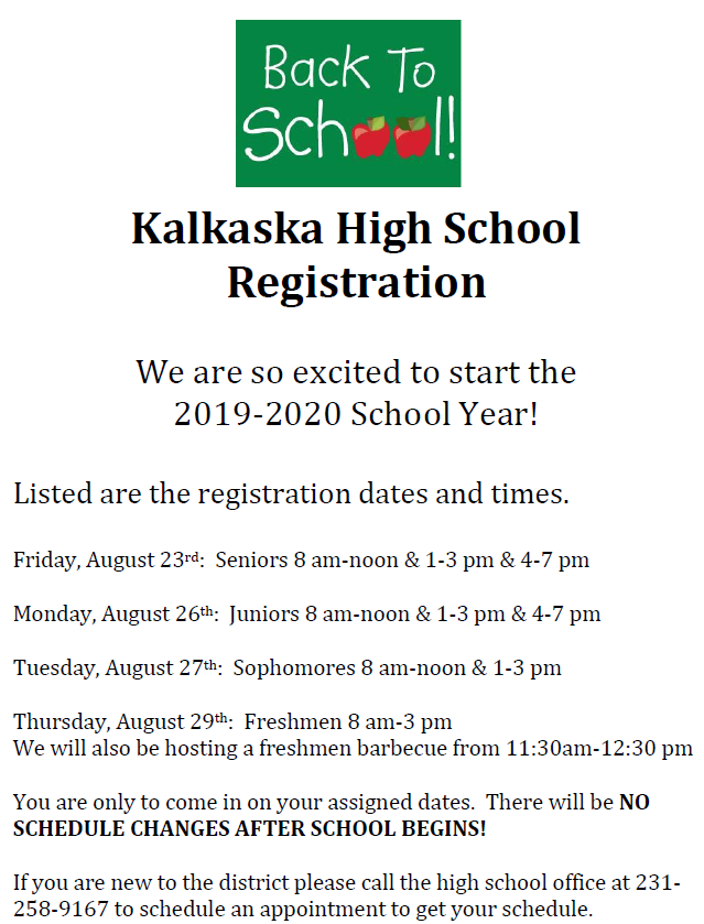 Kalkaska Public Schools HS Registration